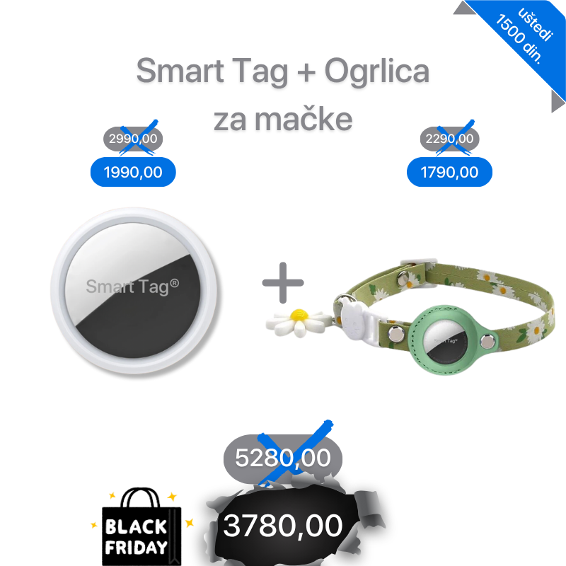 Smart Tag<sup>®</sup>2.0 Lokator + Ogrlica za mačke Kitty