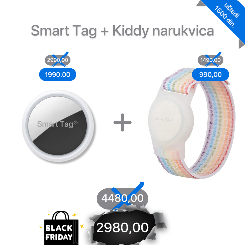 Smart Tag<sup>®</sup>2.0 Lokator + Narukvica za decu Kiddy
