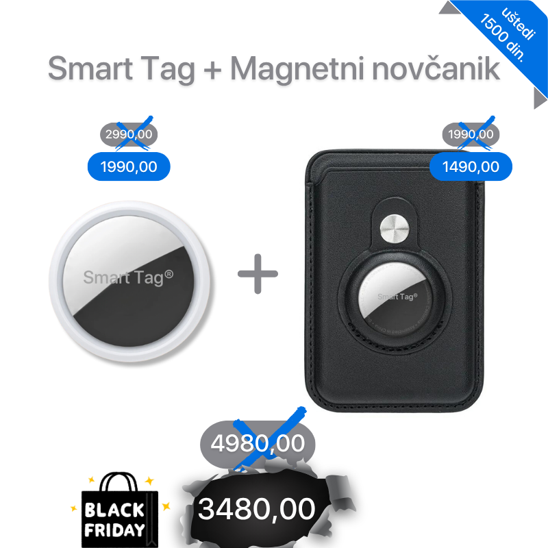 Smart Tag<sup>®</sup>2.0 Lokator + MagSafe magnetni novčanik za kartice